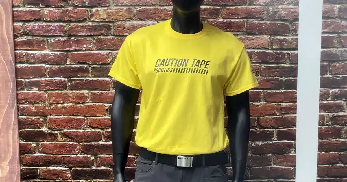 Custom-Branded Apparel for Caution Tape Robotics - Branding Centres Custom-Branded Apparel for Caution Tape Robotics - Branding Centres
