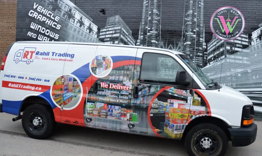 Full Commercial Vinyl Wrap – GMC Savana – Rahil Trading - Vinyl Wrap Toronto - Van