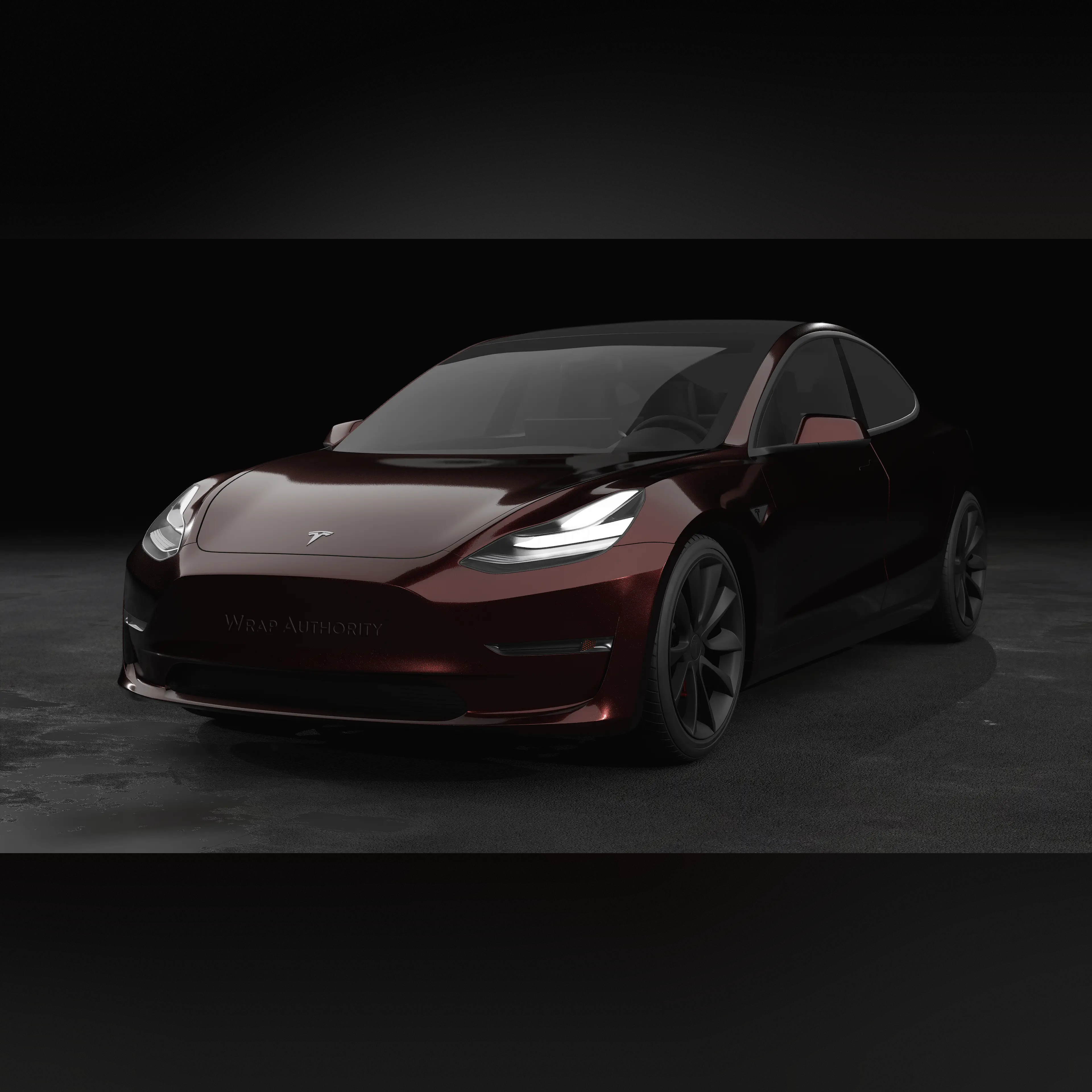 3M 2080 GLOSS BLACK ROSE VINYL WRAP | GP99