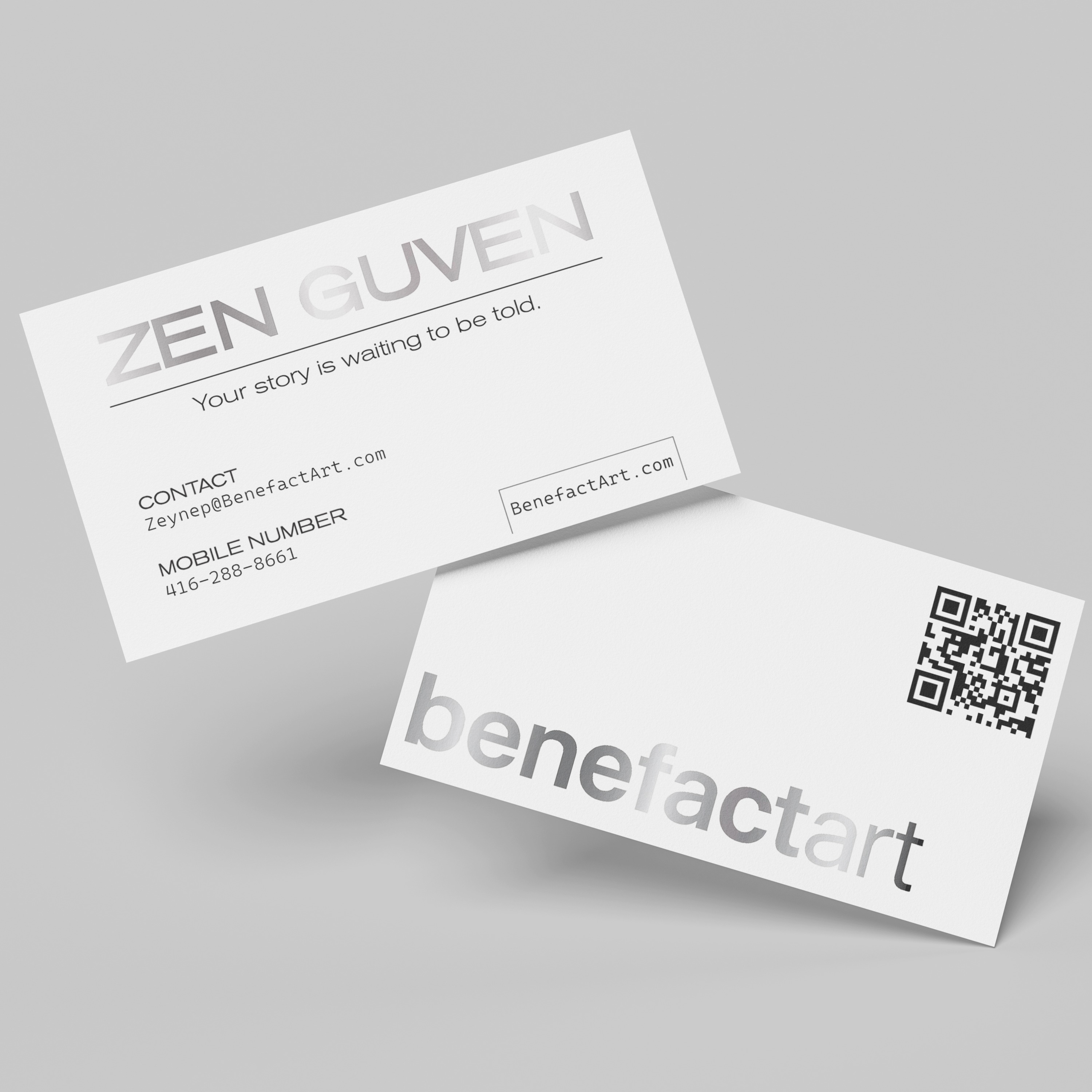 Cartes de visite avec foil