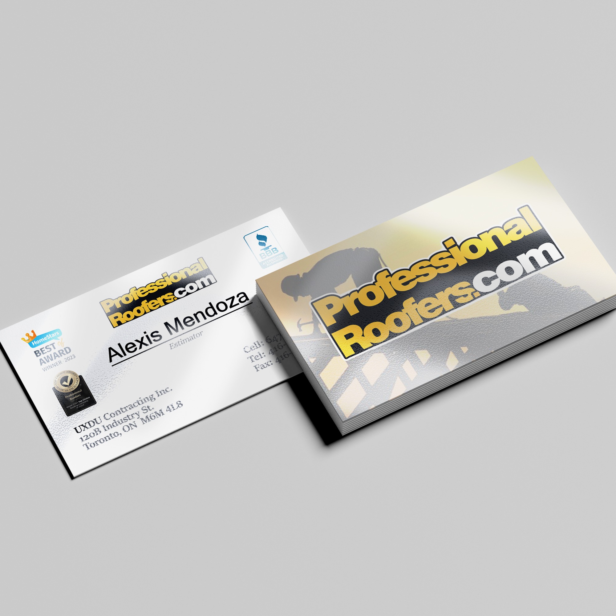 Cartes de Visite Laminées Brillantes