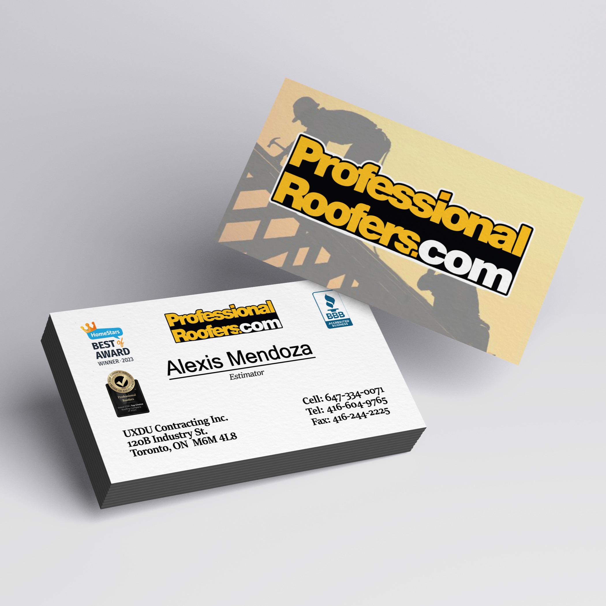 Cartes de visite avec bords peints