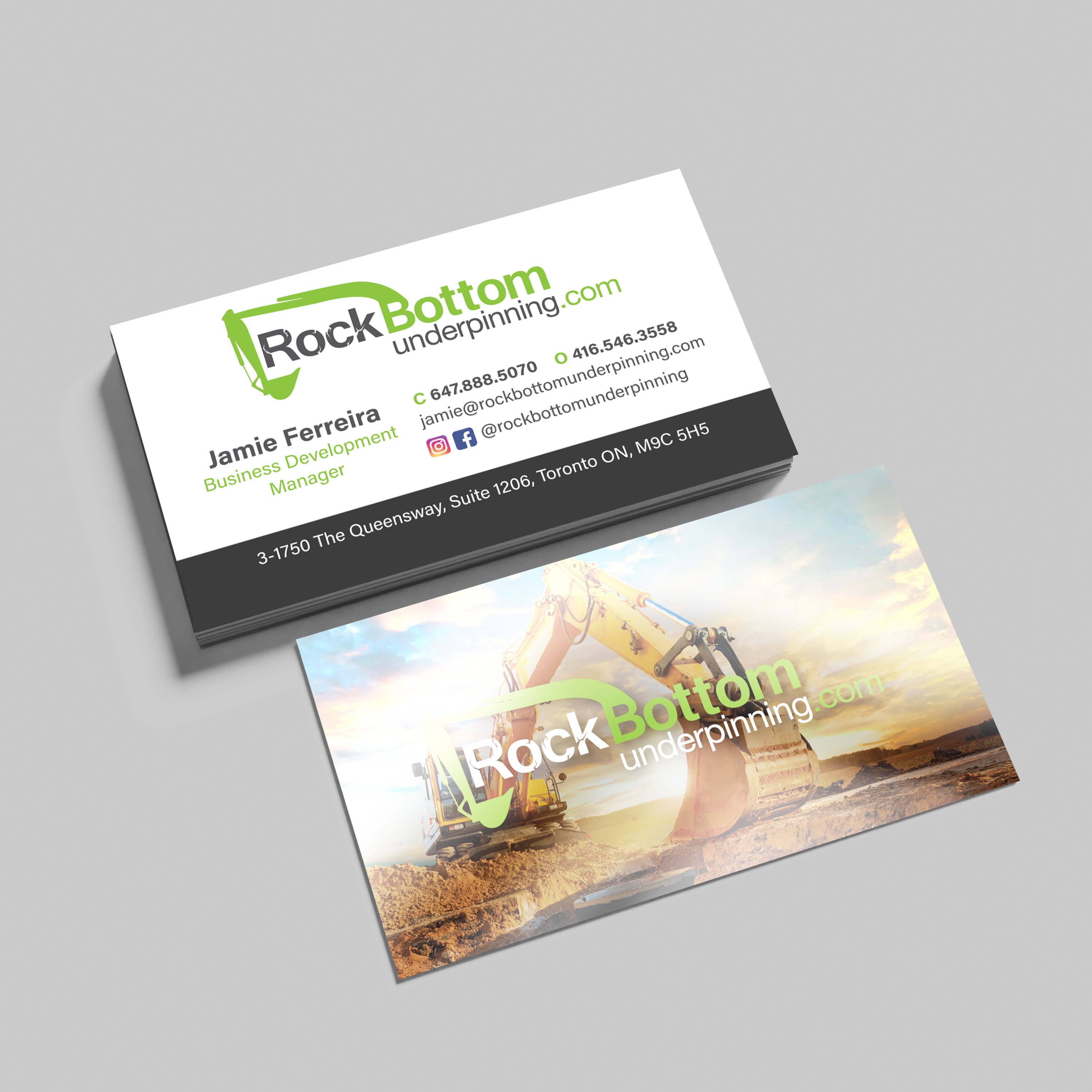 Cartes de visite UV écriture