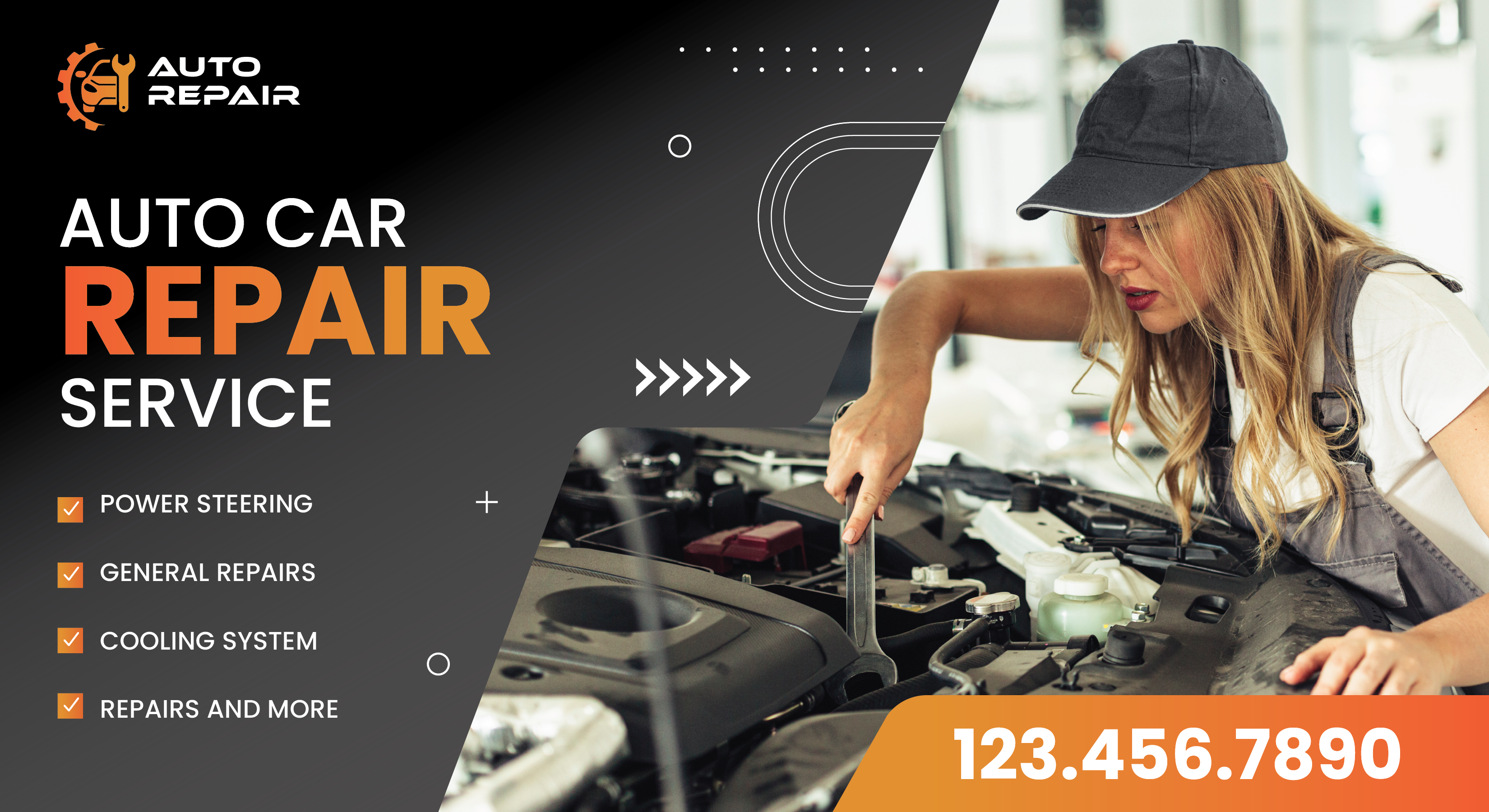 Auto Repair direct mail postcard – Auto Car Repair Service