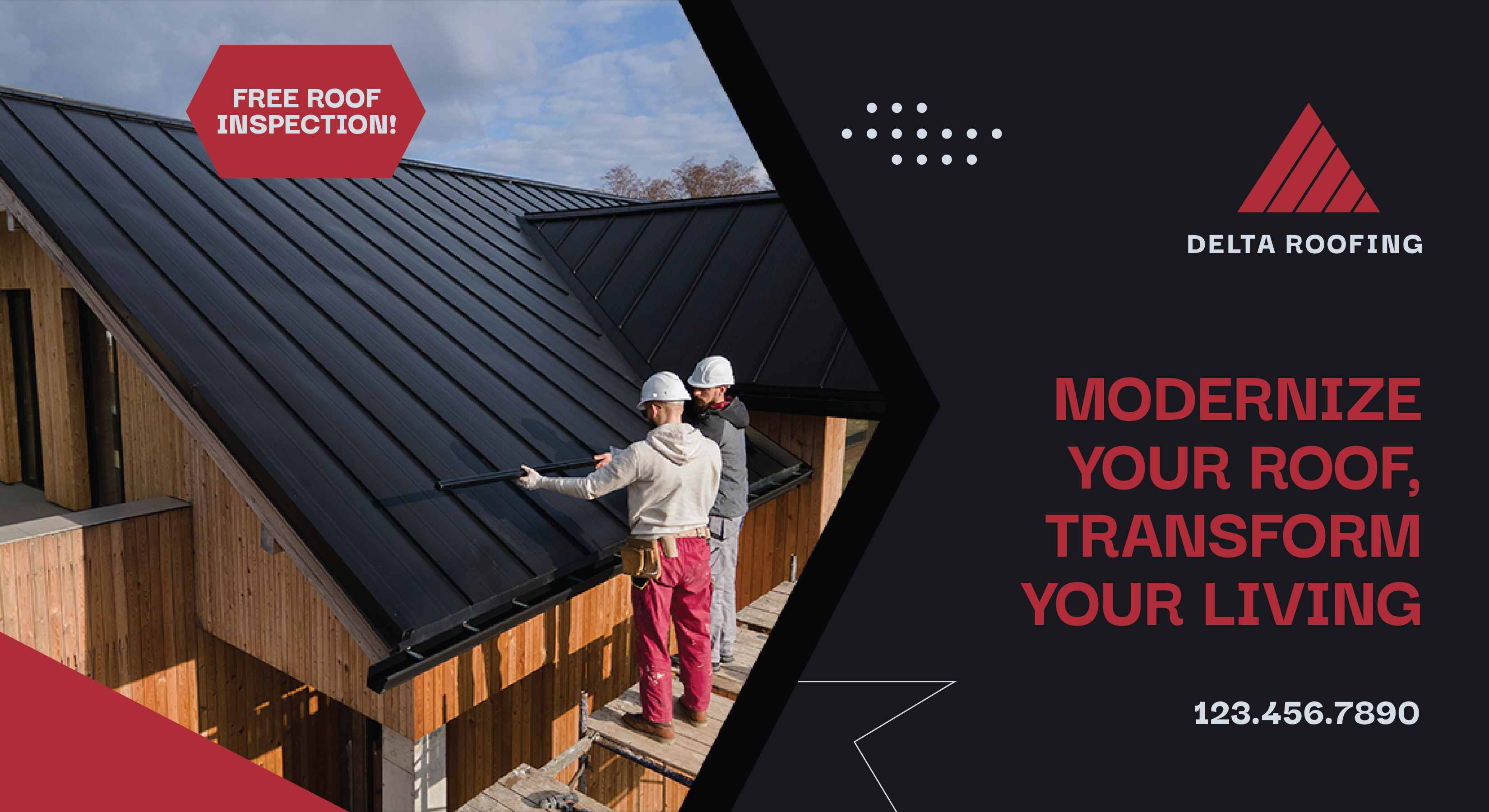 Roofing direct mail postcard – FREE Roof Inspection