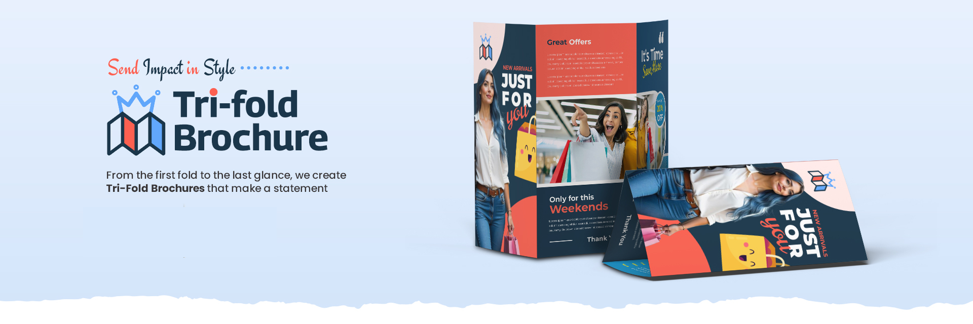 Tri-fold brochure mockup