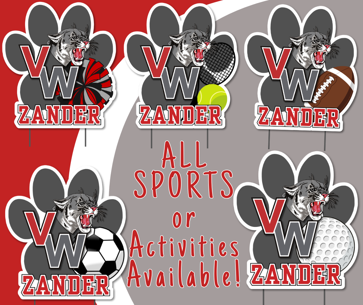 Van Wert Shaped Yard Sign fundraiser