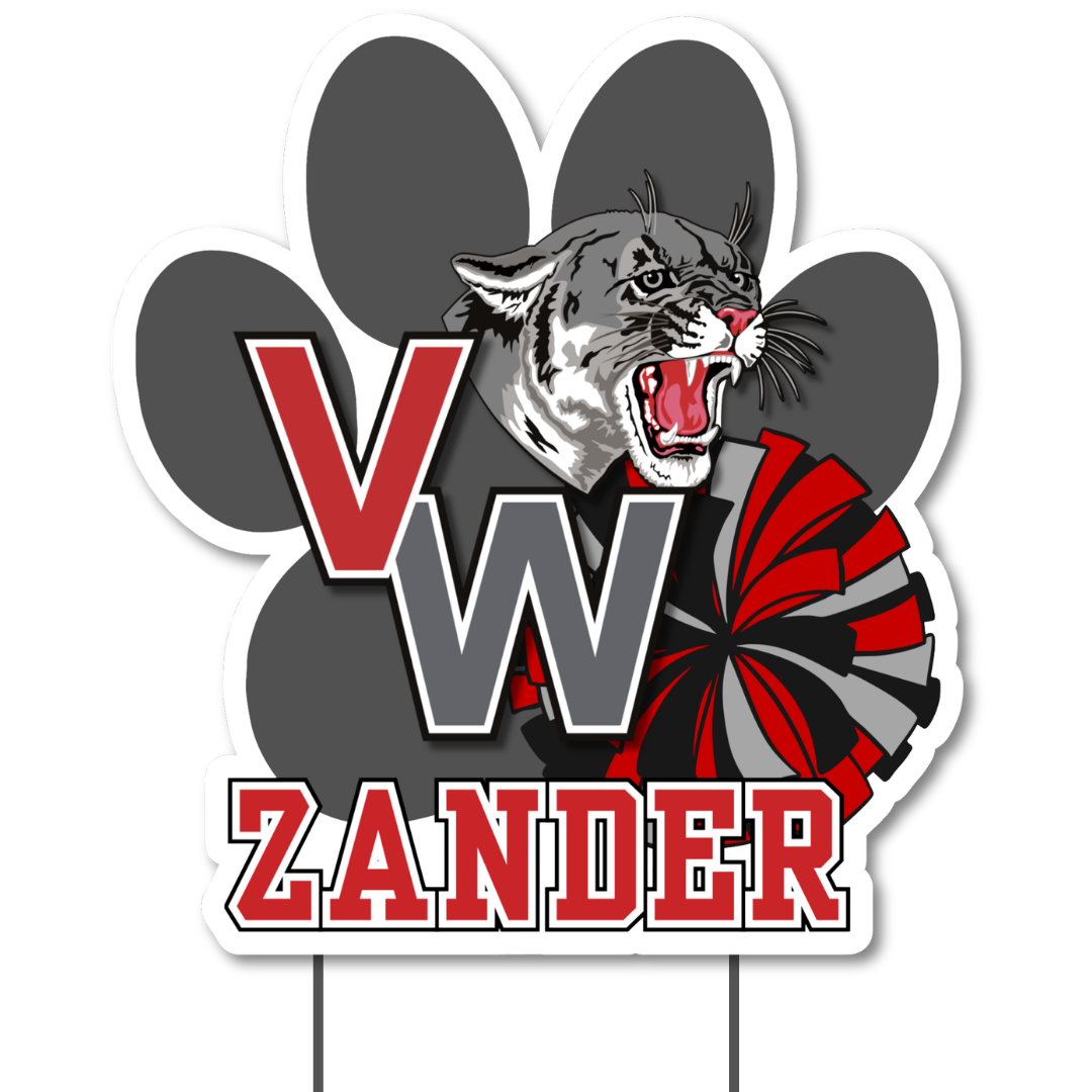Van Wert Cheer Shaped Yard Sign fundraiser