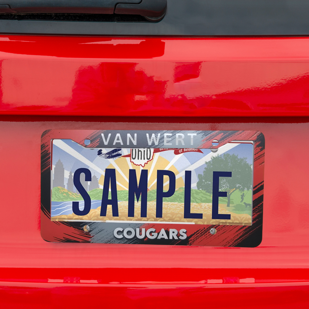Van Wert License Plate Cover - Athletic Fundraiser