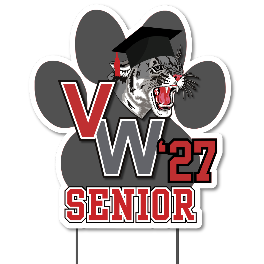 Van Wert Alumni/Senior Shaped Yard Sign fundraiser 1