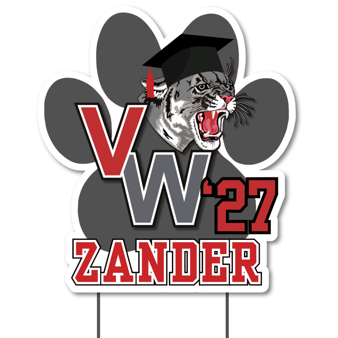 Van Wert Alumni/Senior Shaped Yard Sign fundraiser 2
