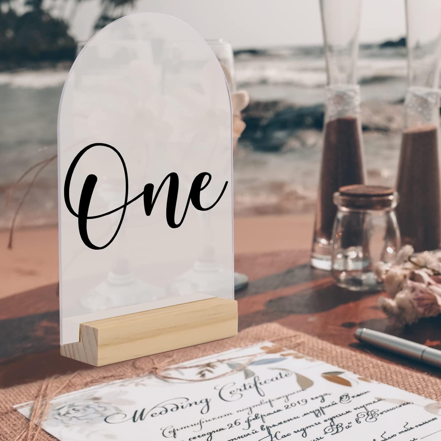 Acrylic Arch Table Sign