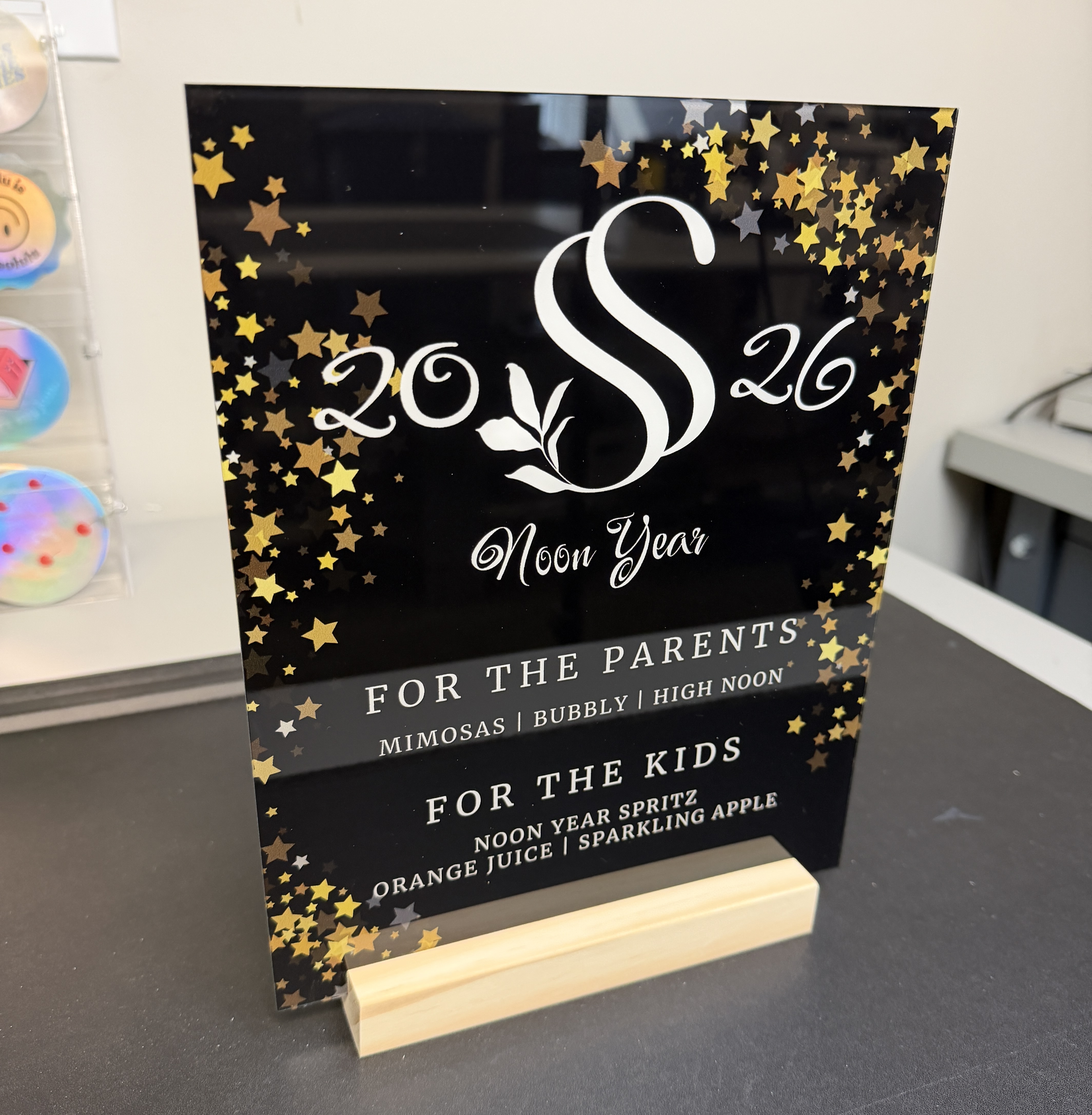 Acrylic Square Table Sign