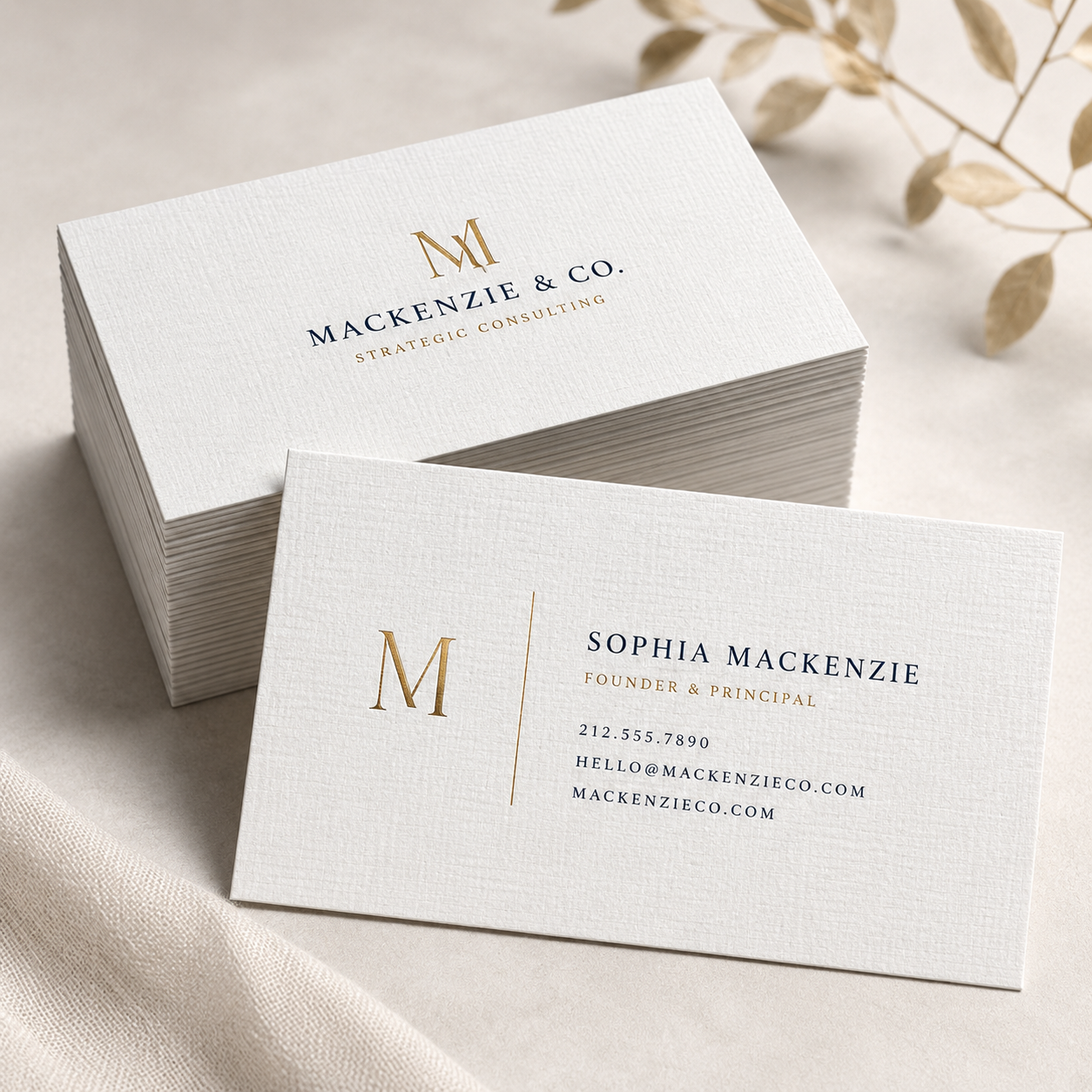 Linen Business Cards