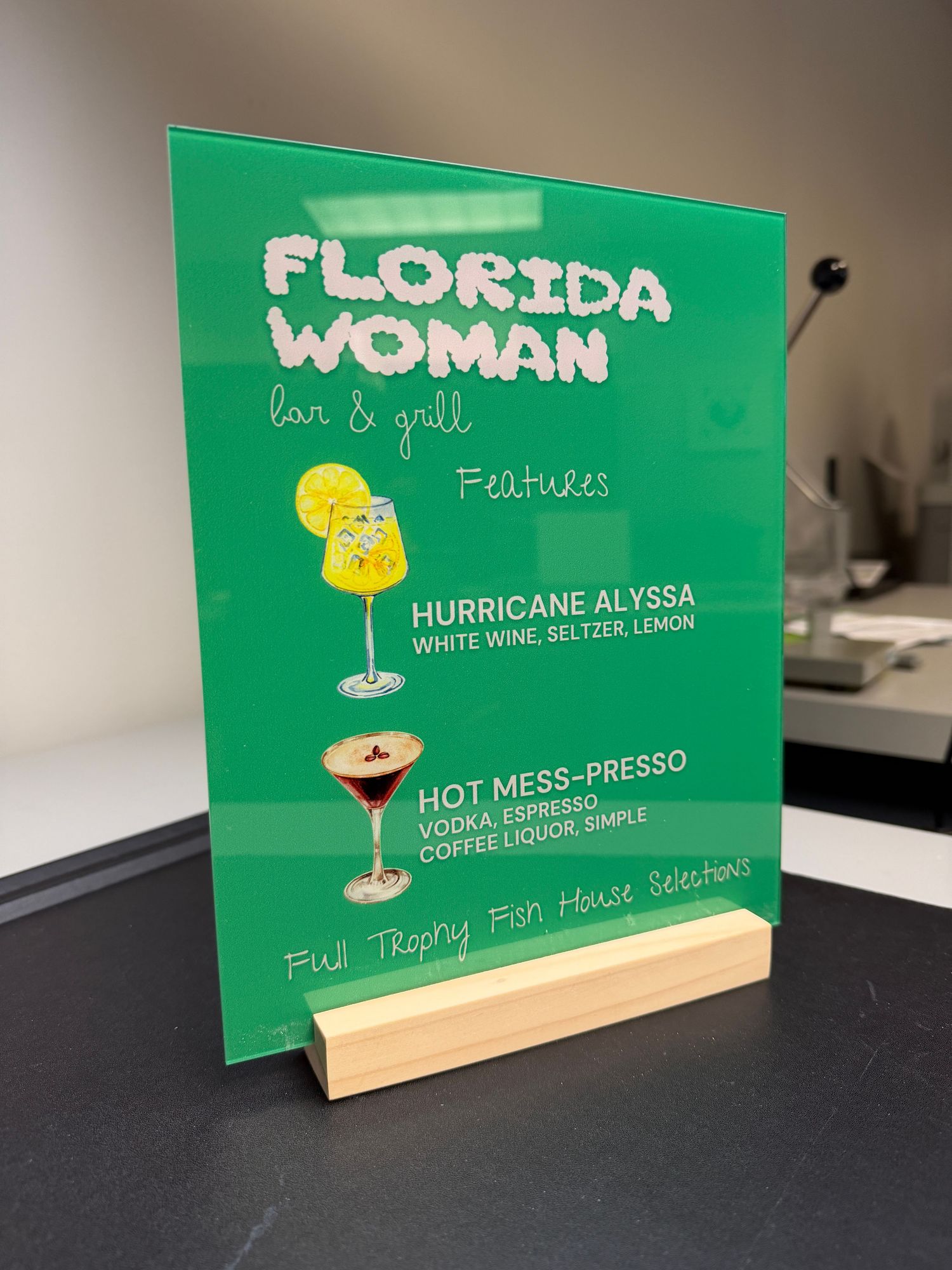 Acrylic Square Table Sign 3