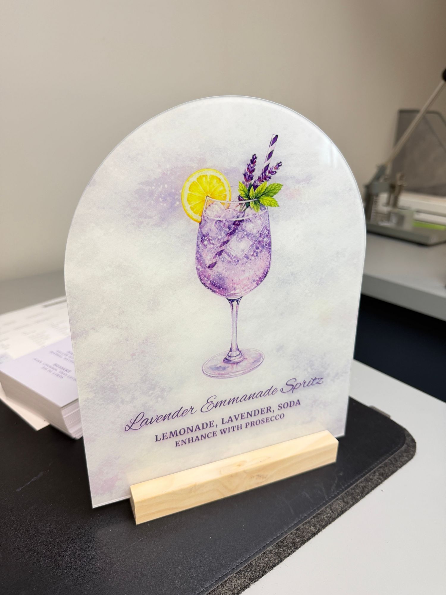 Frosted Acrylic Arch Sign 1