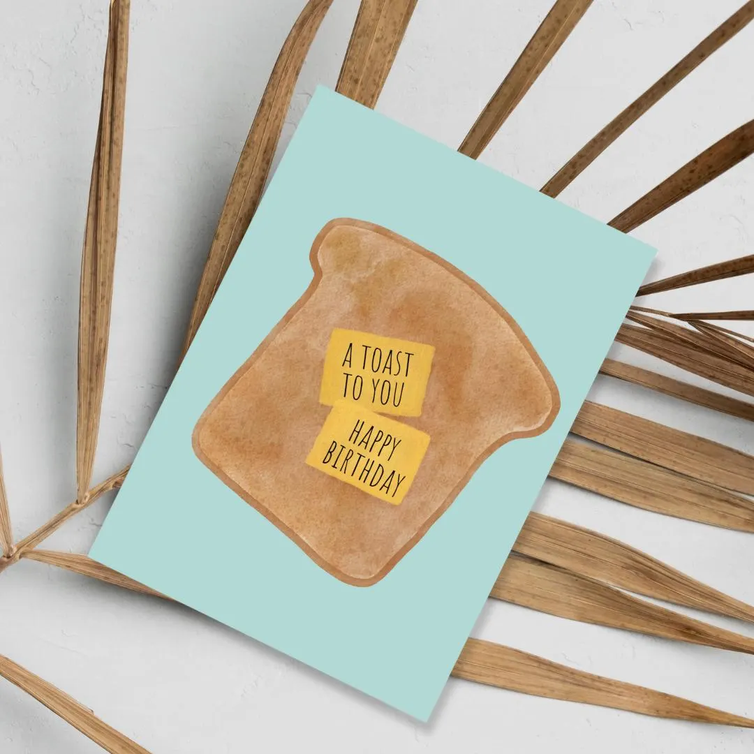 A Toast to You Birthday Card 1