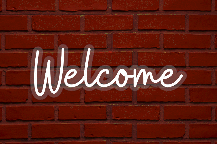 Welcome Neon sign