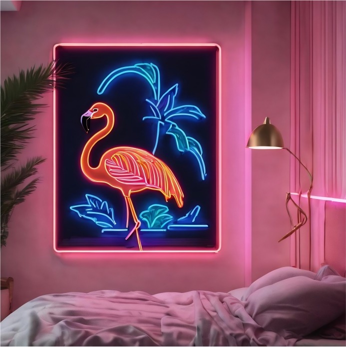 Multi Colour Bedroom Neon Sign