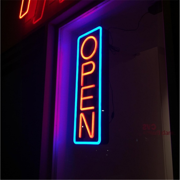 Open Neon Sign