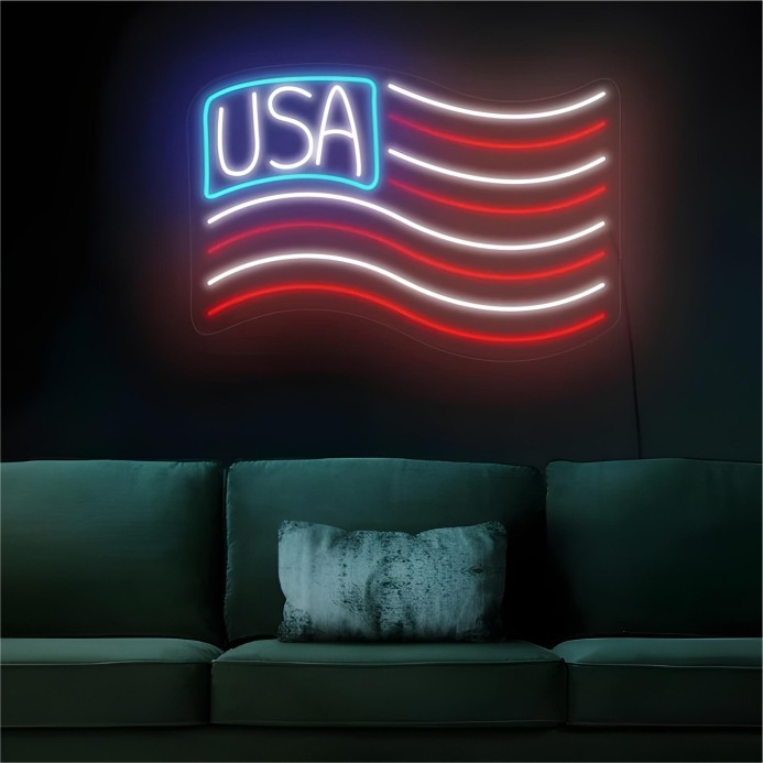 Usa Flag Neon Sign