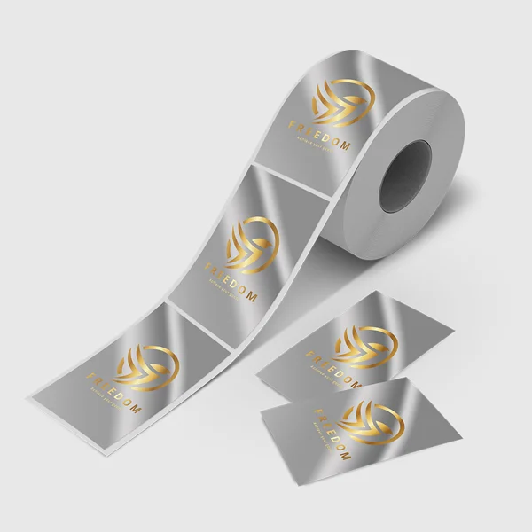 Bright Silver Roll Labels