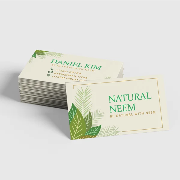 Rectangle Natural Business Cards