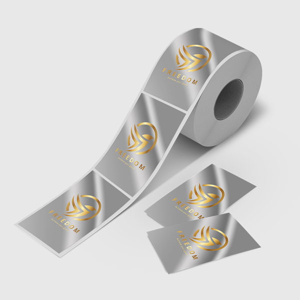 Bright Silver Roll Labels