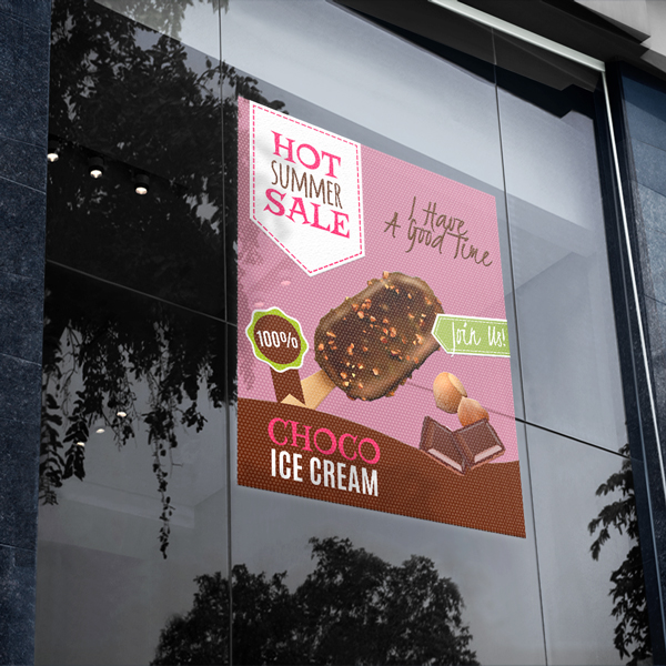 See-Through Perforated Window Vinyl Graphic