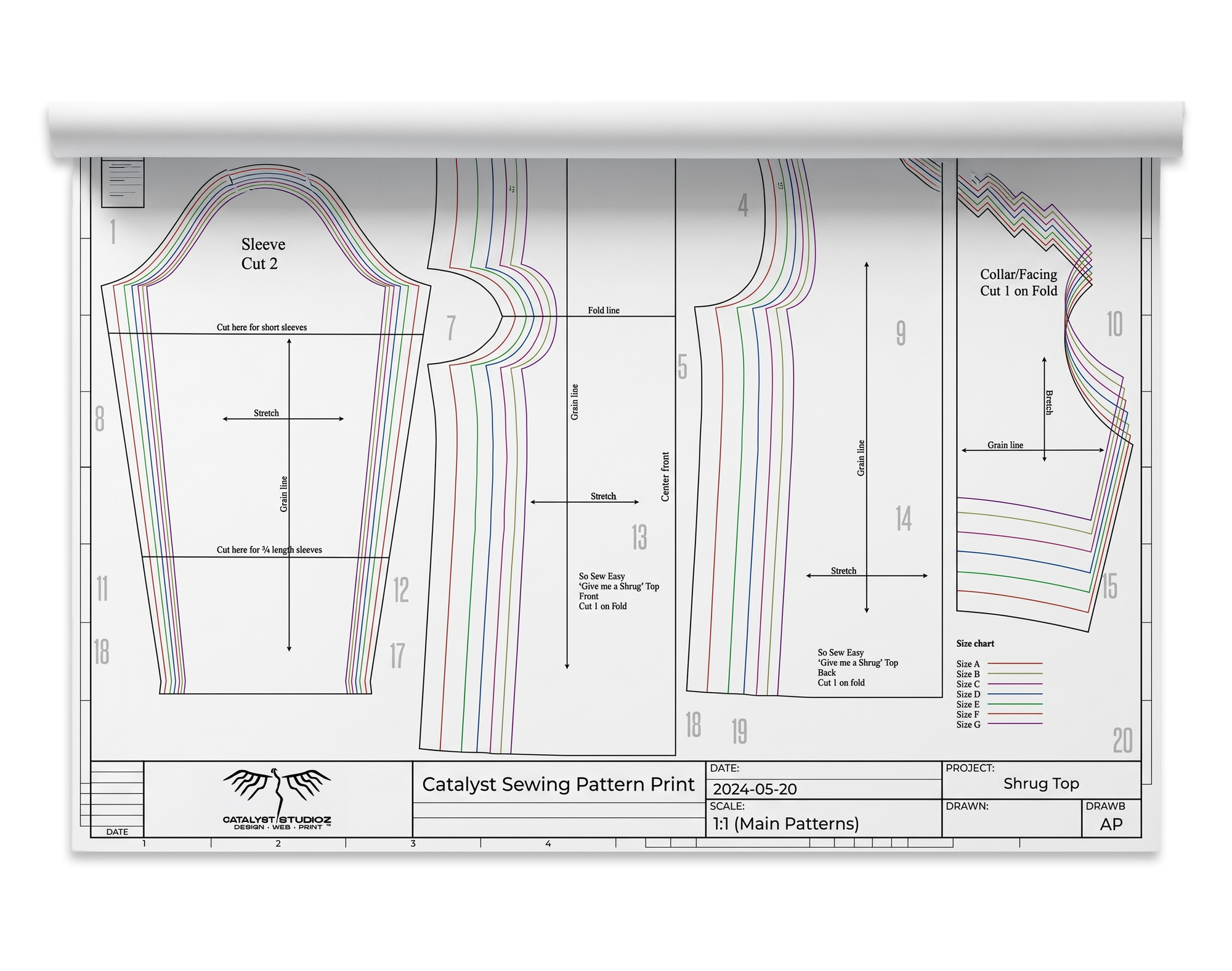 Architectural Print/Sewing Patterns 1