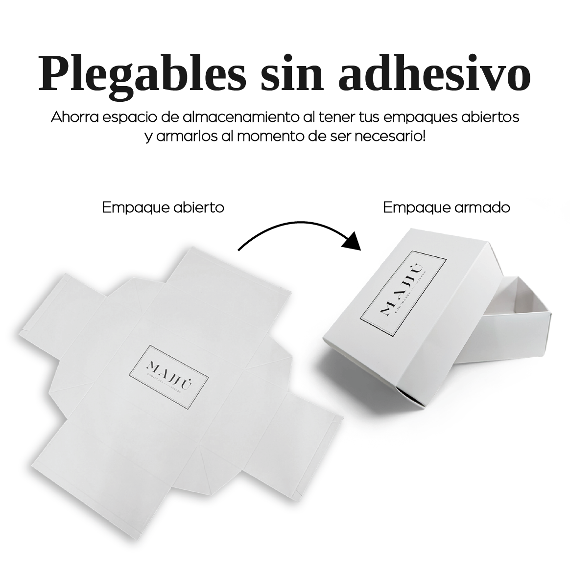 Cajas plegadizas explicativo armable