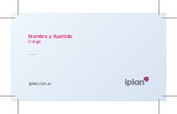 Tarjetas Personales Iplan 4-4