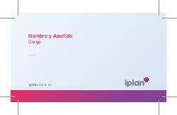 Tarjetas Personales Iplan 4-0