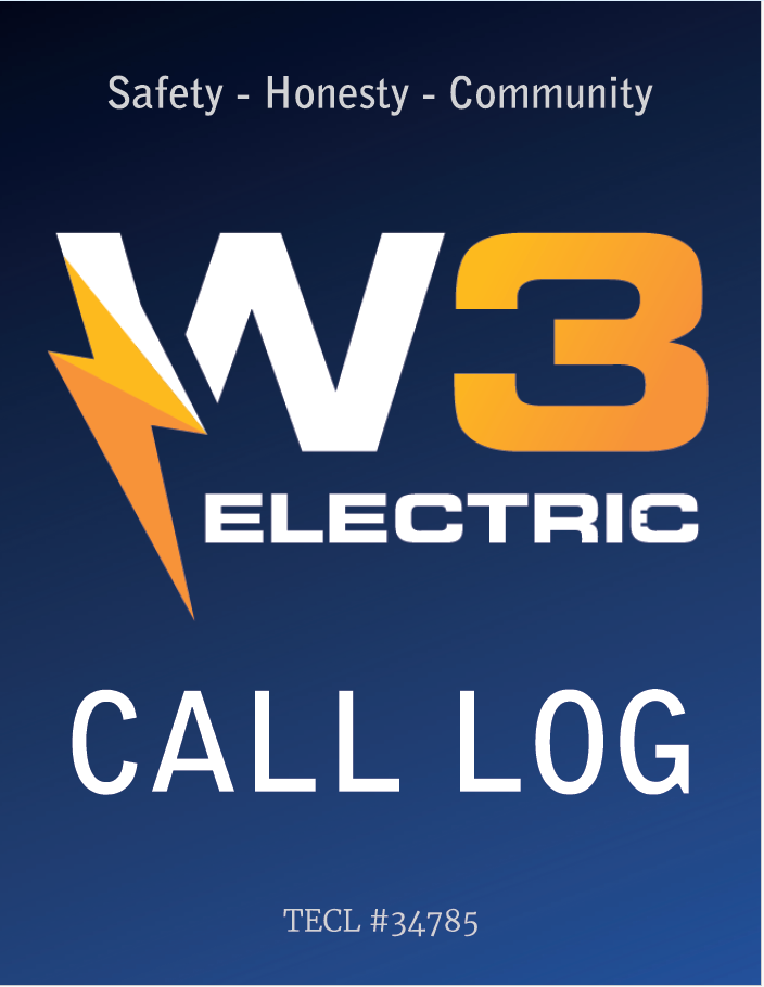 W3 Call Log Book