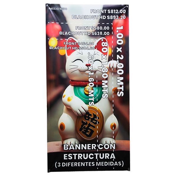 Lona con estuctura en X Lona con estructura en x
