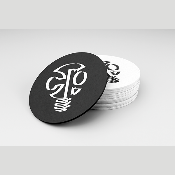 Portavasos Portavasos en blanco y negro en offset