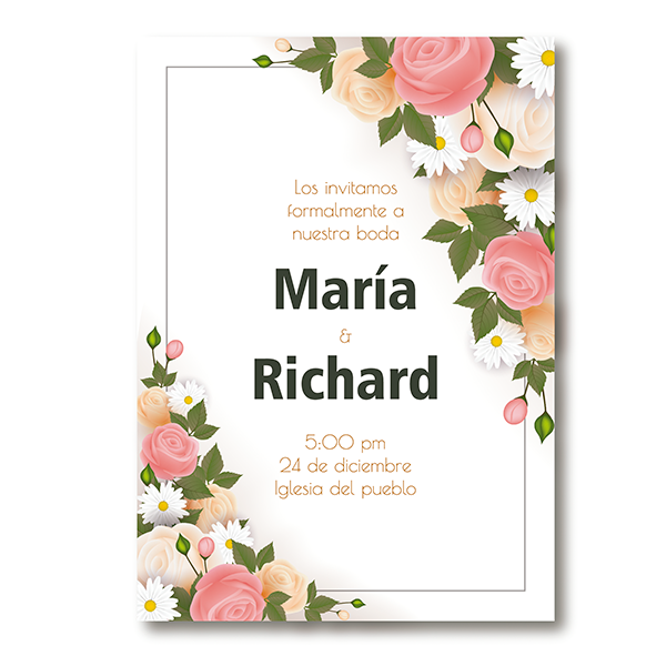 Tarjeta de invitación Tarjeta de invitación para boda