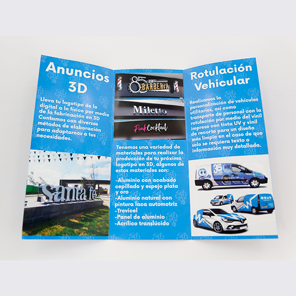 Folleto tríptico de ejemplo