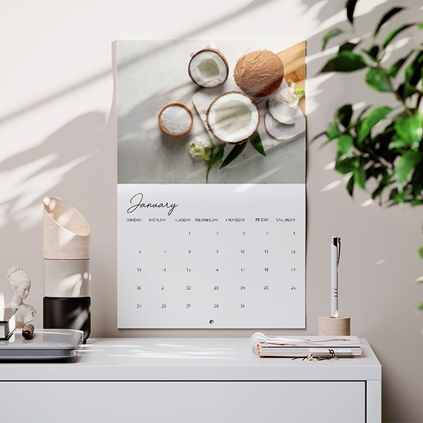 Custom printed gloss wall calendars for businesses