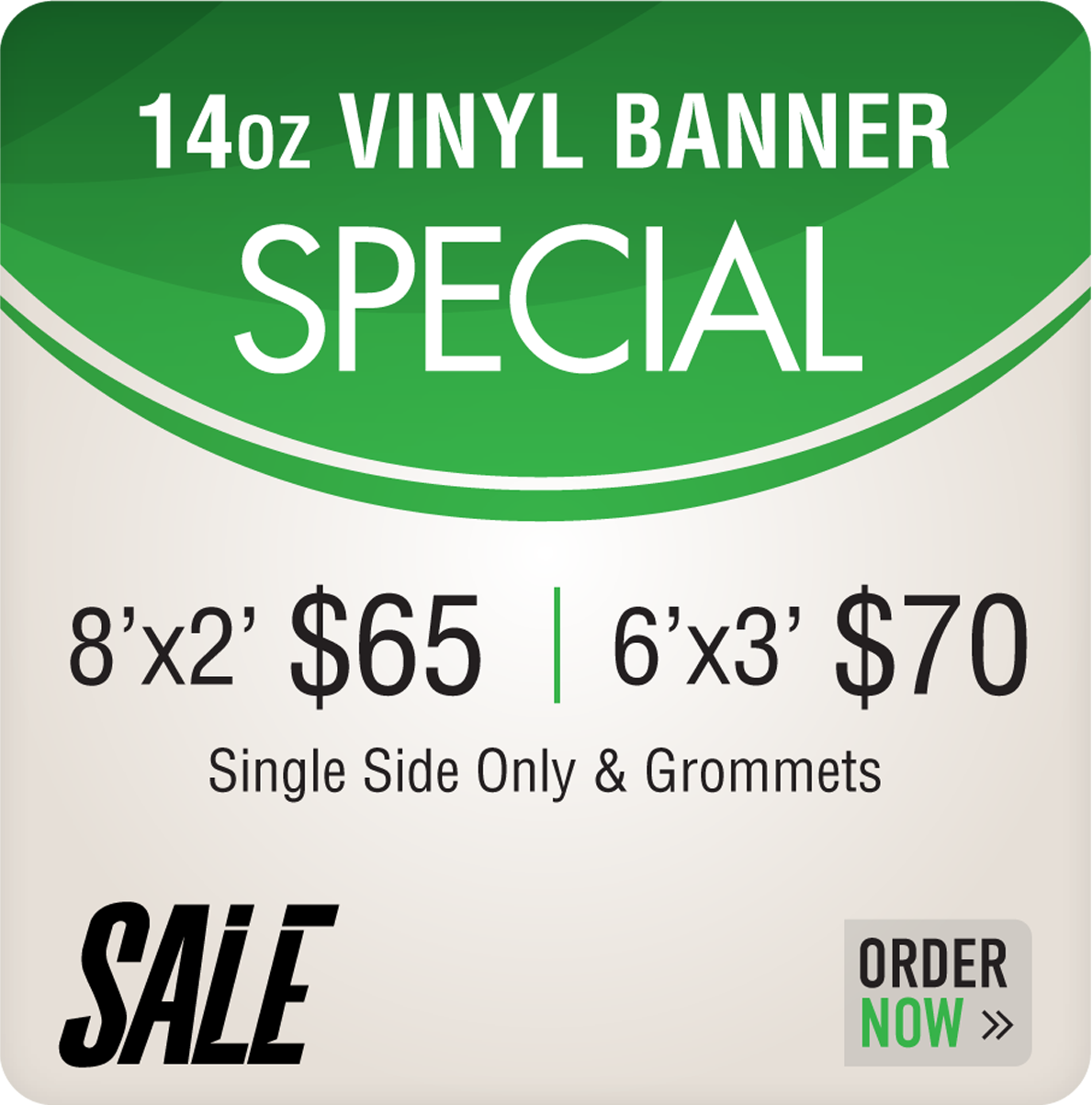 Super Clean® Vinyl Banner - 2' x 3