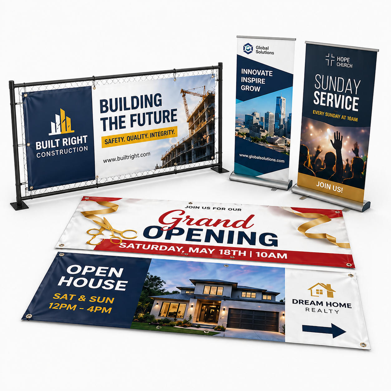 Custom vinyl banner printing services in Florida