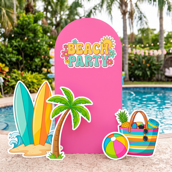 Beach Party Backdrop Set