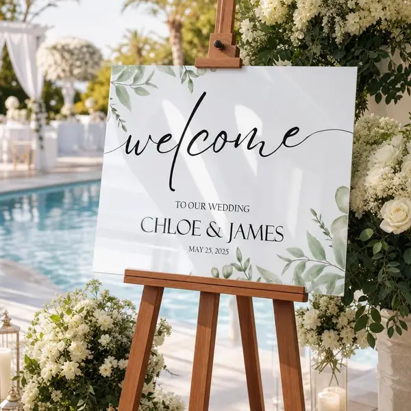 Greenery Eucalyptus Wedding Sign