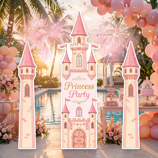 Princess Party Castle Backdrop Set