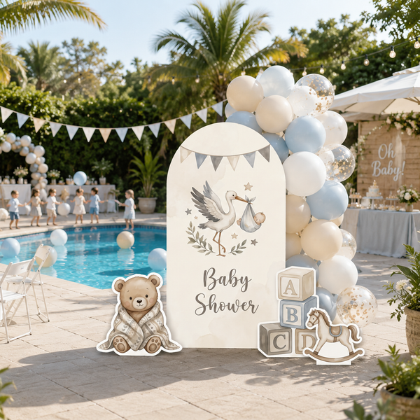 Vintage Stork Backdrop Set
