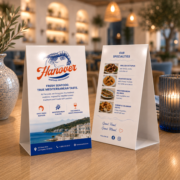 Restaurant Table Tents