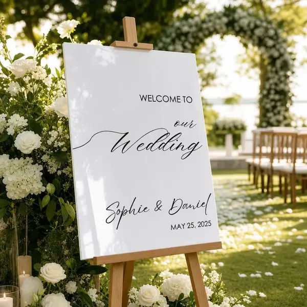 Modern Typography Wedding Sign