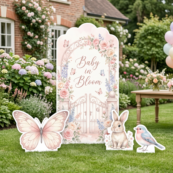 Baby in Bloom Backdrop Set