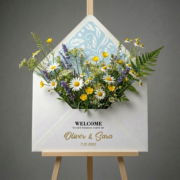 Signature Envelope Welcome Sign