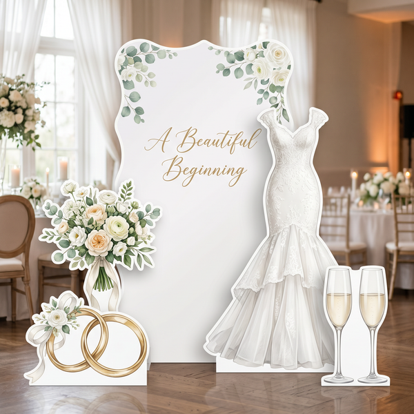 Beautiful Beginning Wedding Backdrop Set